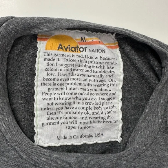 Aviator Nation Gray Crewneck Venice Beach, CA edition